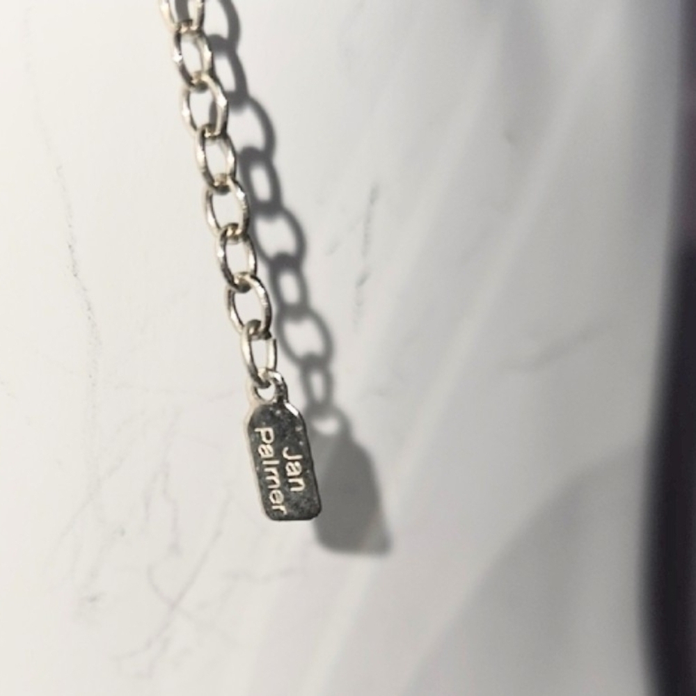 Victorian Styled Black and Silver Necklace by Jan Palmer - Picture 5 of 9